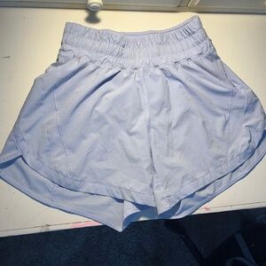 Lululemon Light Blue 5” Track That Shorts
